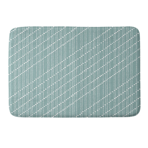 Lisa Argyropoulos Dotty Lines Misty Green Memory Foam Bath Mat