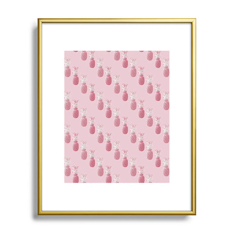 Lisa Argyropoulos Pineapple Blush Rose Metal Framed Art Print