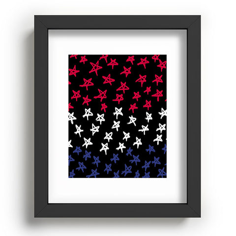Lisa Argyropoulos Red White And Blue Stars Night Recessed Framing Rectangle