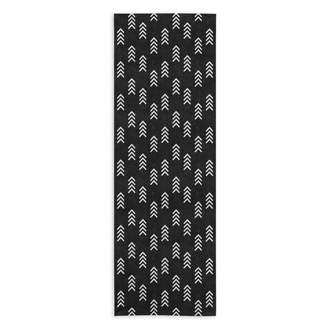 Little Arrow Design Co arcadia arrows charcoal Yoga Towel