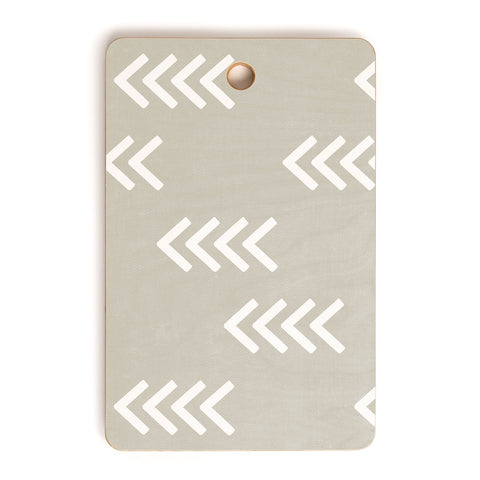 Little Arrow Design Co arcadia arrows stone Cutting Board Rectangle