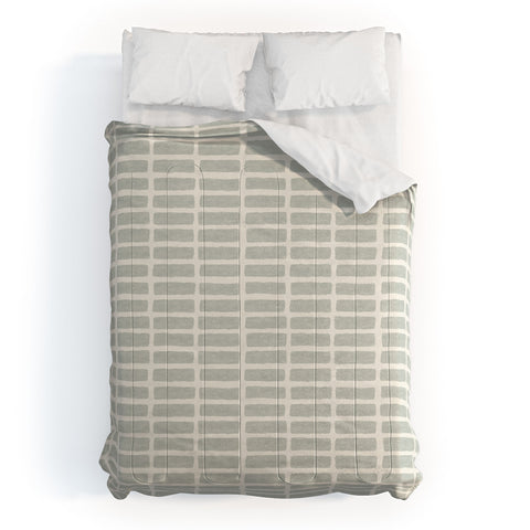 Little Arrow Design Co block print tile sage Comforter