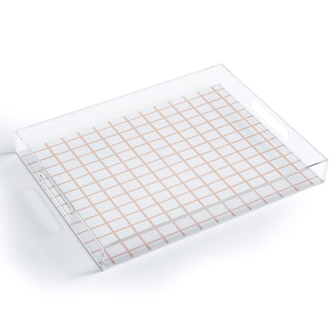 Little Arrow Design Co blush grid Acrylic Tray