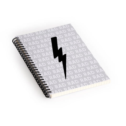 Little Arrow Design Co bolts in black Spiral Notebook