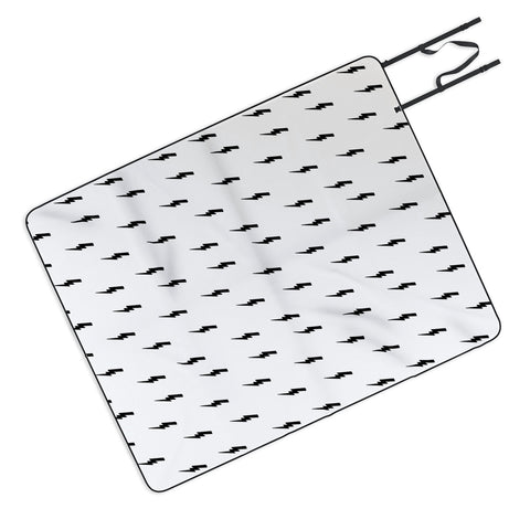 Little Arrow Design Co bolts in black Picnic Blanket