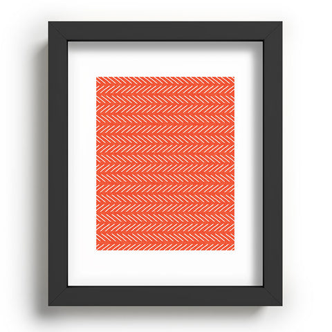 Little Arrow Design Co Farmhouse Stitch in Orange Recessed Framing Rectangle