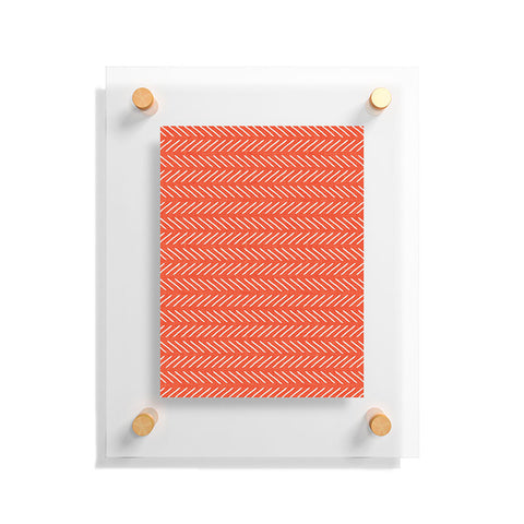 Little Arrow Design Co Farmhouse Stitch in Orange Floating Acrylic Print