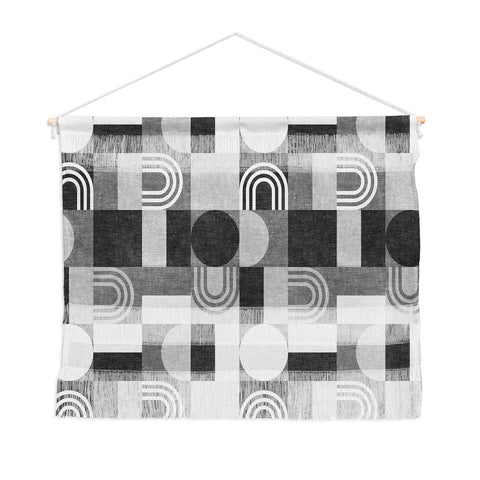 Little Arrow Design Co geometric patchwork gray Wall Hanging Landscape