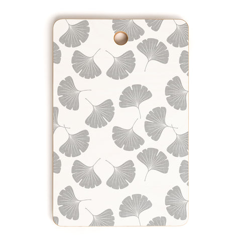 Little Arrow Design Co gray ginkgo leaves Cutting Board Rectangle