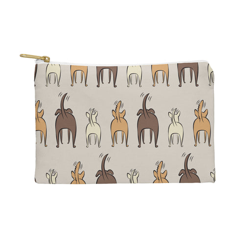 Little Arrow Design Co Happy Dogs on Beige Pouch