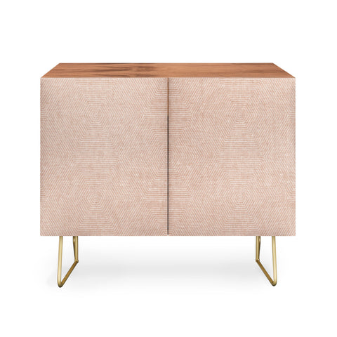 Little Arrow Design Co hexagon stripes blush Credenza