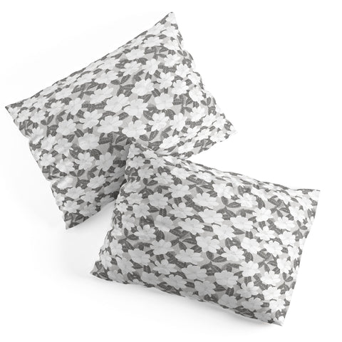 Little Arrow Design Co magnolia flower gray Pillow Shams
