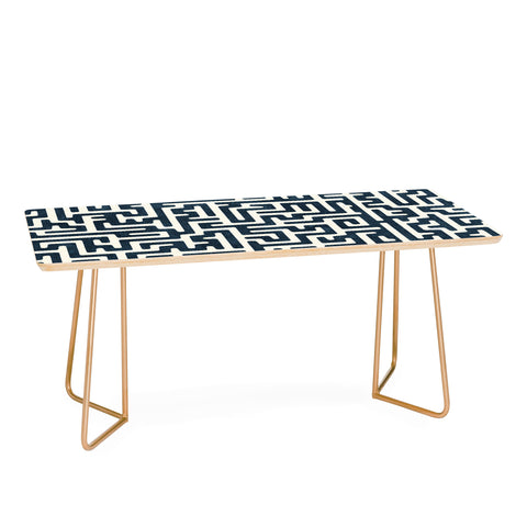 Little Arrow Design Co maze in dark blue Coffee Table