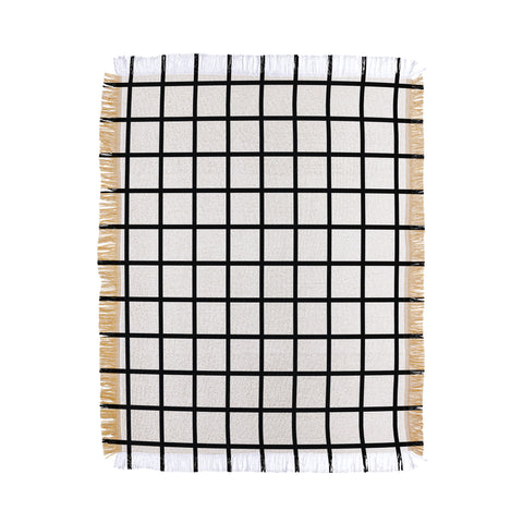 Little Arrow Design Co monochrome grid Throw Blanket