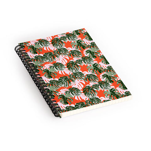 Little Arrow Design Co Monstera Deliciosa Flamemingo Spiral Notebook
