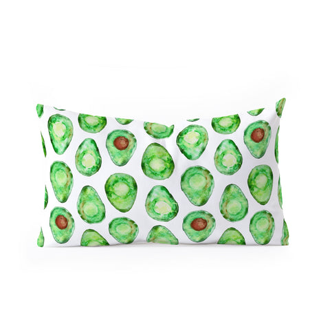 Little Arrow Design Co more avocados please Oblong Throw Pillow