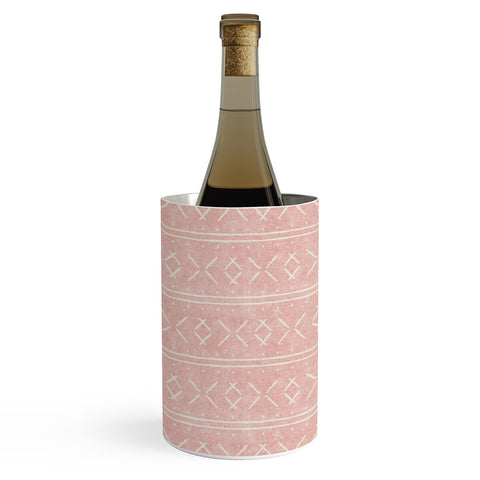 Little Arrow Design Co mud cloth stitch pink Wine Chiller
