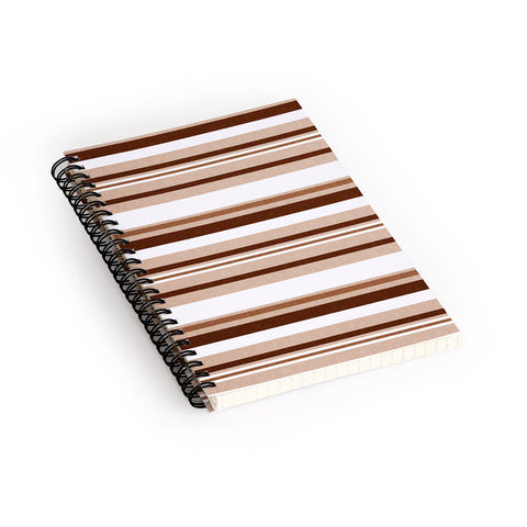 Little Arrow Design Co multi stripe espresso Spiral Notebook
