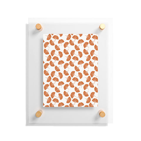 Little Arrow Design Co orange ginkgo leaves Floating Acrylic Print