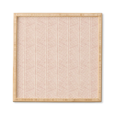 Little Arrow Design Co Organic Chevron in Rose Framed Wall Art