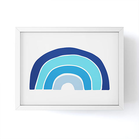 Little Arrow Design Co rainbows in blue Framed Mini Art Print