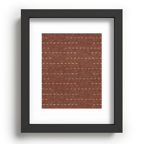 Little Arrow Design Co running stitch rust Recessed Framing Rectangle