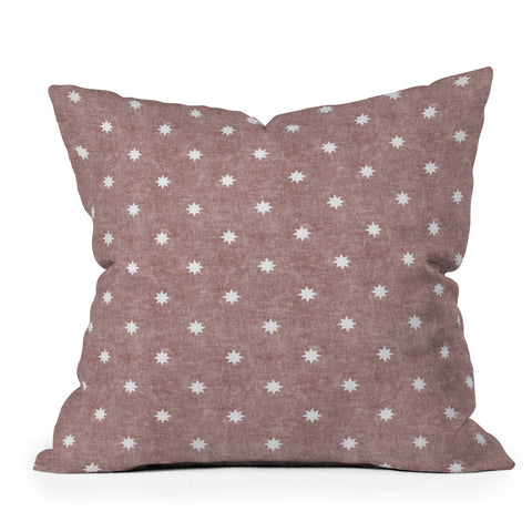 Little Arrow Design Co stars on mauve Throw Pillow