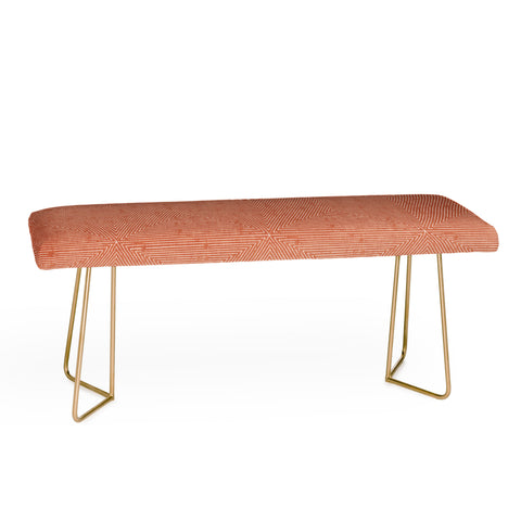 Little Arrow Design Co triangle stripes terracotta Bench