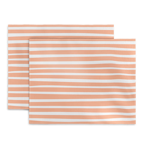 Little Arrow Design Co unicorn dreams stripes in peach Placemat
