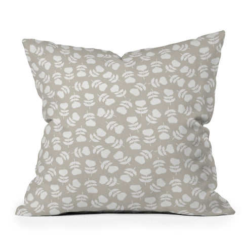Little Arrow Design Co vintage floral greige Throw Pillow