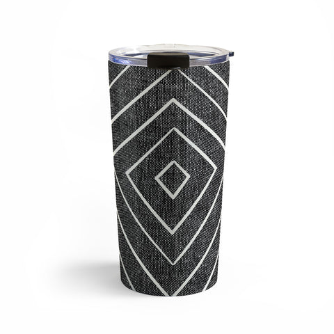 Little Arrow Design Co woven diamonds charcoal Travel Mug
