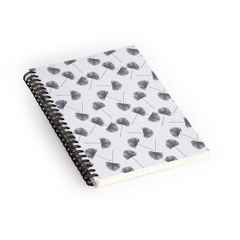 Little Arrow Design Co Woven Fan Palm in Grey Spiral Notebook