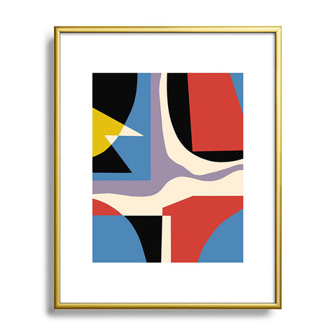 Little Dean Primary abstract Metal Framed Art Print
