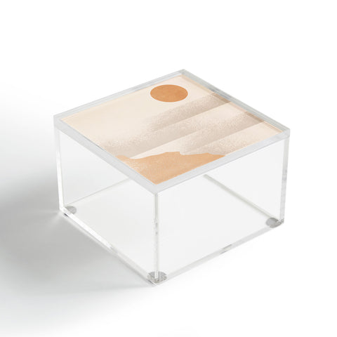 Lola Terracota Minimal sunset in earth tones Acrylic Box