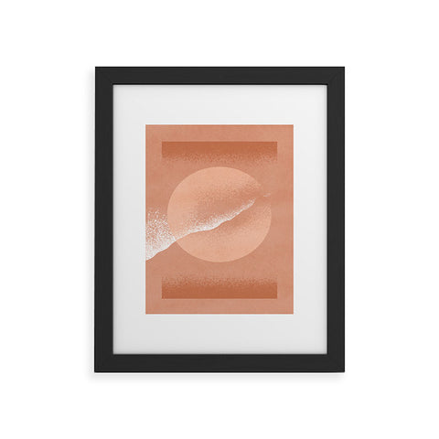 Lola Terracota Minimalistic terracotta grainy Framed Art Print