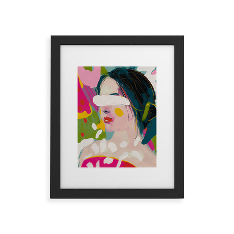 lunetricotee look at me woman portrait Framed Art Print