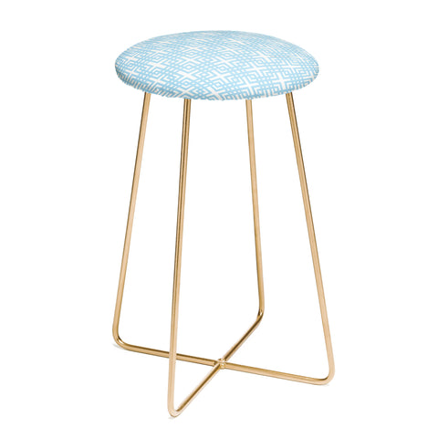 Madart Inc. Tropical Fusion 12 Blue Pattern Counter Stool