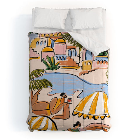 Maggie Stephenson Amalfi Coast Italy color Comforter