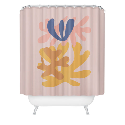 Mambo Art Studio Cut Out Pink Shower Curtain