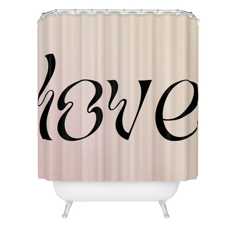 Mambo Art Studio love word Shower Curtain