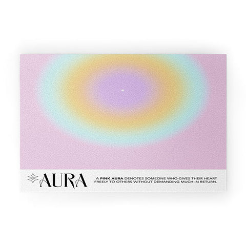 Mambo Art Studio Pink Aura Welcome Mat