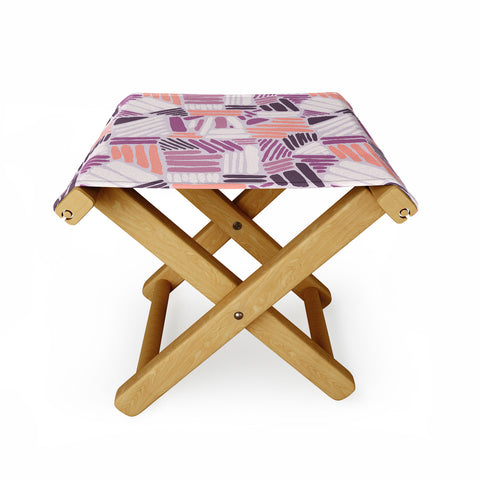 Mareike Boehmer Dots and Lines 1 Strokes Rose Folding Stool