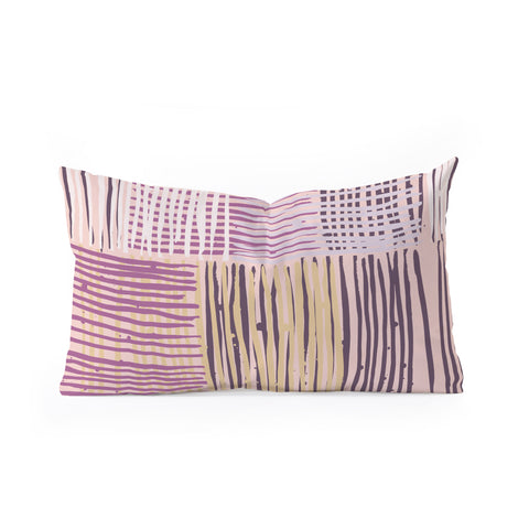 Mareike Boehmer Dots and Lines 2 Fine Lines Rose Oblong Throw Pillow