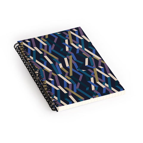 Mareike Boehmer Straight Geometry Ribbons 2 Spiral Notebook