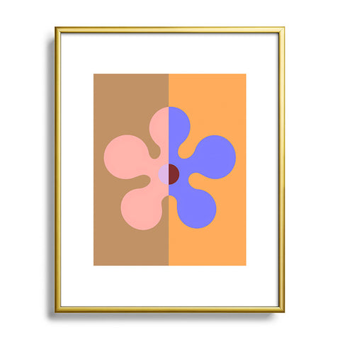 MariaMariaCreative Groovy Flower Multi Metal Framed Art Print