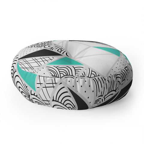 Marta Barragan Camarasa Abstract geometric shapes Floor Pillow Round