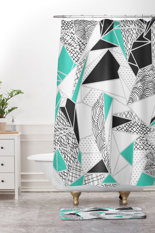 Marta Barragan Camarasa Abstract geometric shapes Shower Curtain And Mat