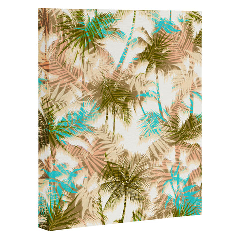 Marta Barragan Camarasa Abstract leaf and tropical palm trees Art Canvas