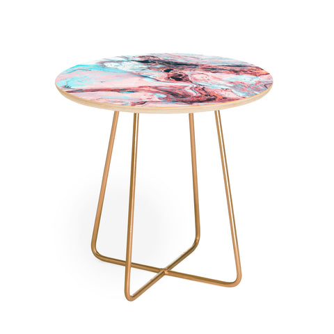 Marta Barragan Camarasa Abstract marbled saturated Round Side Table