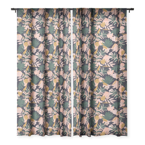 Marta Barragan Camarasa Abstract nature tropical 34 Sheer Window Curtain